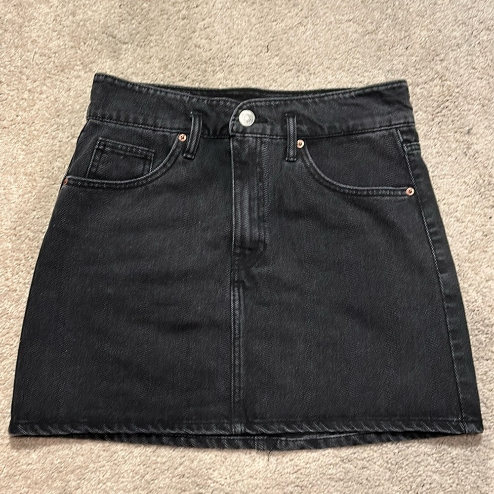 Zara Black Jean Skirt Size Medium